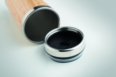 Logo trade promotional merchandise photo of: Double wall bamboo flask 430ml