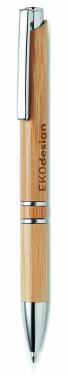 Logo trade advertising products image of: Bamboo automatic ball pen