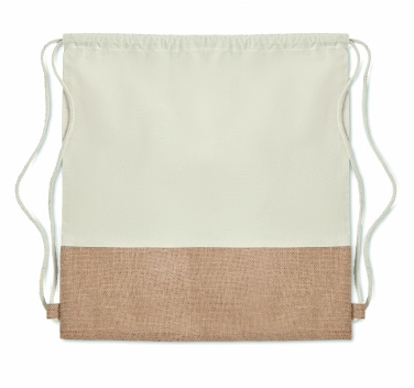 Logo trade corporate gifts picture of: Drawstring bag w/ jute details