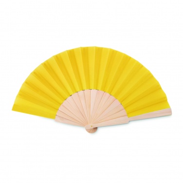 Logo trade advertising products image of: Manual hand fan wood