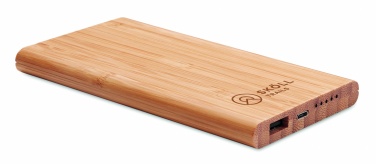 Logotrade corporate gifts photo of: Wireless power bank in bamboo 6000mAh ARENA