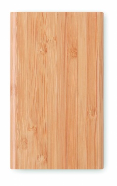 Logo trade promotional products picture of: Power bank 4000 mAh Bamboo ARENA POWER