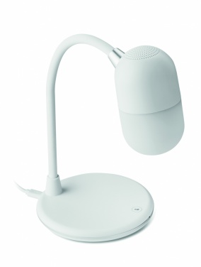 Logo trade promotional merchandise picture of: Wireless charging lamp speaker