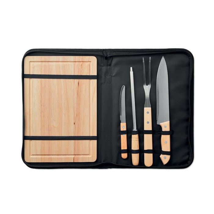 Logo trade promotional gifts image of: Set of 4 BBQ Grilling accessori