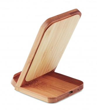 Logotrade advertising product picture of: Bamboo wireless charge stand 5W WIRESTAND