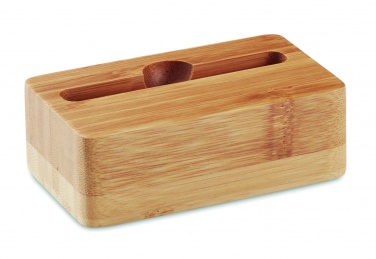 Logo trade promotional gifts picture of: Bamboo phone stand-amplifier CARACOL
