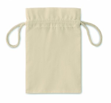 Logo trade promotional merchandise image of: Small Cotton draw cord bag