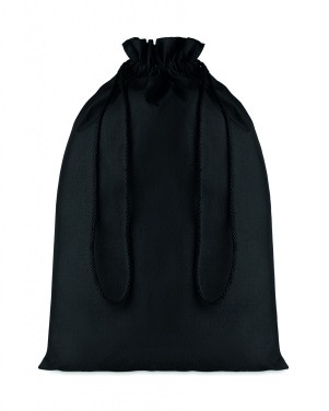 Logotrade promotional product image of: Large Cotton draw cord bag black
