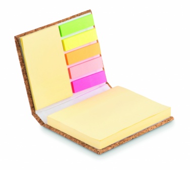 Logo trade business gift photo of: Cork sticky note memo pad