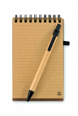 Logo trade promotional products picture of: A6 Cork notepad with pen