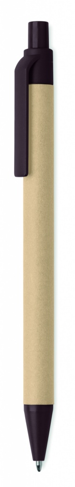 Logo trade promotional merchandise image of: Push ball pen coffee husk/ABS