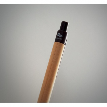 Logo trade advertising product photo of: Push ball pen coffee husk/ABS