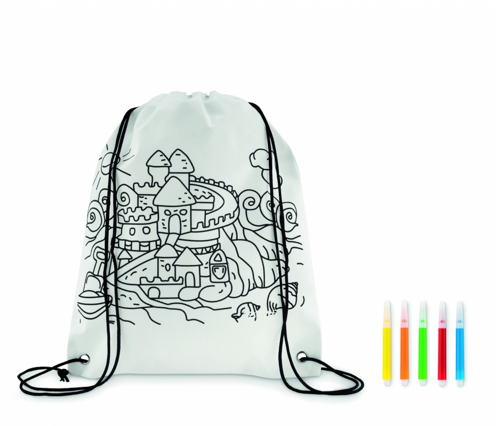 Logotrade advertising product picture of: Non woven kids bag with pens
