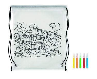 Logo trade promotional merchandise photo of: Non woven kids bag with pens