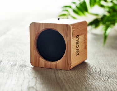 Logotrade advertising product picture of: Bamboo wireless speaker