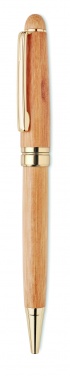 Logo trade advertising product photo of: Bamboo twist-action ballpoint pen in a box