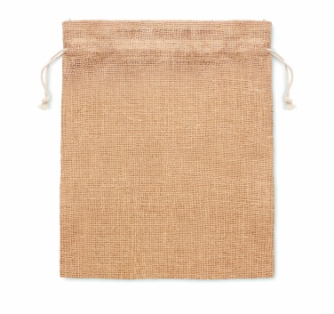 Logo trade promotional products picture of: Small jute gift bag 14 x 22 cm
