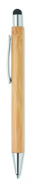 Logo trade corporate gifts image of: Bamboo ballpoint pen with blue ink