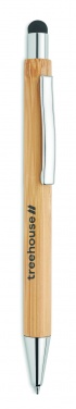 Logo trade promotional merchandise image of: Bamboo ballpoint pen with blue ink