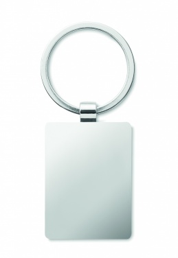 Logotrade promotional merchandise picture of: Rectangular key ring bamboo WEST