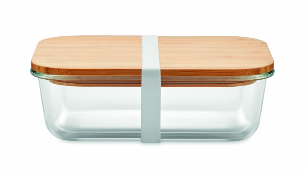 Logo trade promotional giveaways picture of: Glass lunchbox with bamboo lid