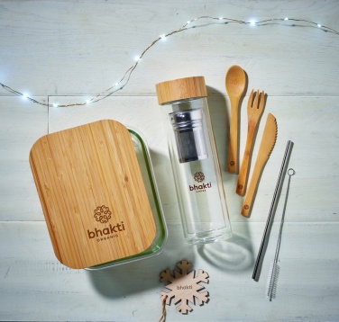 Logotrade promotional product picture of: Glass lunchbox with bamboo lid