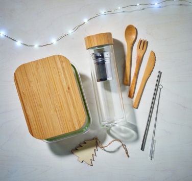Logotrade promotional product image of: Glass lunchbox with bamboo lid