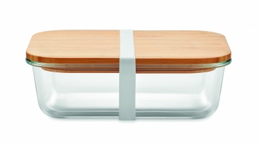 Logo trade corporate gift photo of: Glass lunchbox with bamboo lid