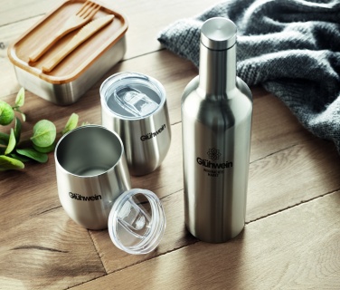 Logo trade promotional merchandise image of: Double walled bottle & mug set