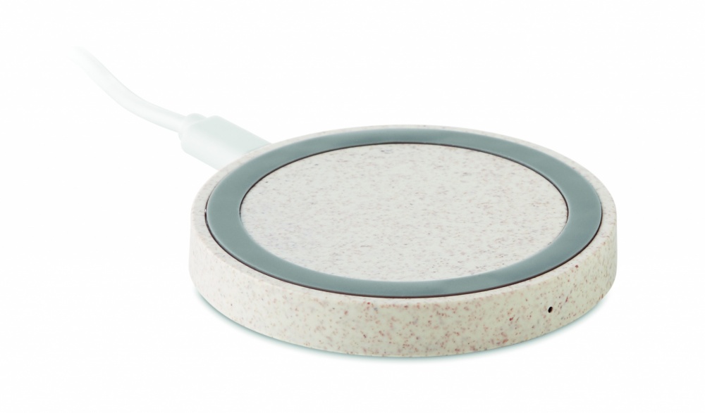 Logo trade corporate gift photo of: Wheat straw/ABS charger 5W