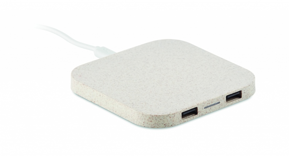 Logotrade promotional products photo of: Hub charger wheat straw/ABS 5W
