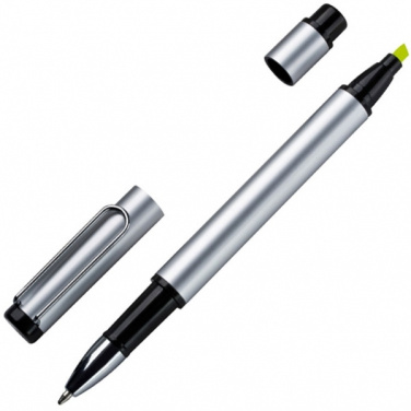 Logo trade promotional products image of: Metal duo pen GETAFE