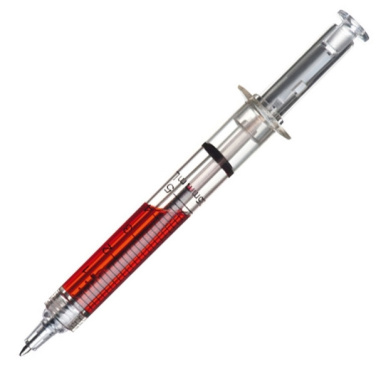 Logo trade promotional giveaways image of: Plastic ballpen INJECTION