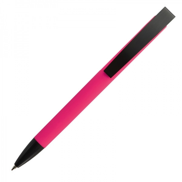 Logo trade promotional giveaway photo of: Metal ballpen soft touch BRESCIA