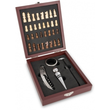 Logo trade promotional gift photo of: Chess wine set SAN GIMIGNANO