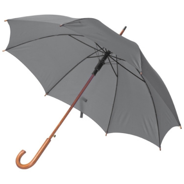 Logo trade promotional giveaways picture of: Wooden automatic umbrella NANCY