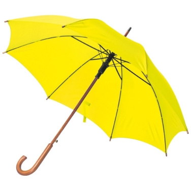 Logo trade promotional giveaways picture of: Wooden automatic umbrella NANCY