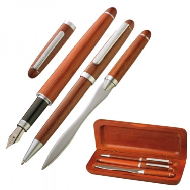 Logotrade advertising product image of: Rosewood writing set BANGKOK
