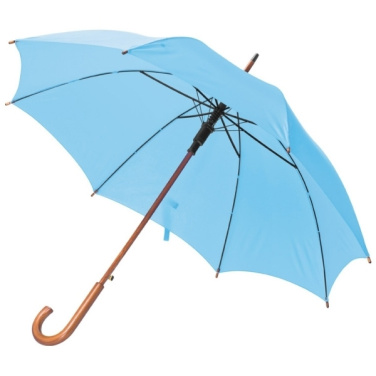 Logo trade corporate gifts picture of: Wooden automatic umbrella NANCY