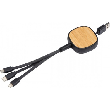 Logo trade business gift photo of: Charging cable STRASBOURG