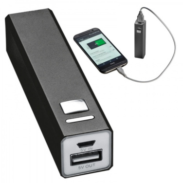 Logotrade promotional gift image of: Metal power bank PORT HOPE 2200mAh