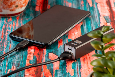 Logotrade promotional merchandise image of: Metal power bank PORT HOPE 2200mAh
