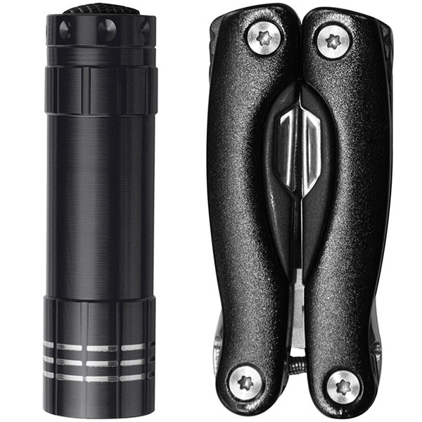 Logo trade promotional giveaways image of: Set torch and multitool OAKLAND