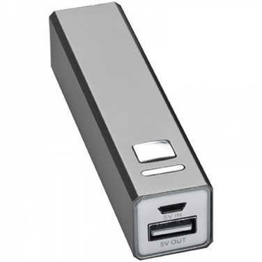 Logo trade advertising products picture of: Metal power bank PORT HOPE 2200mAh
