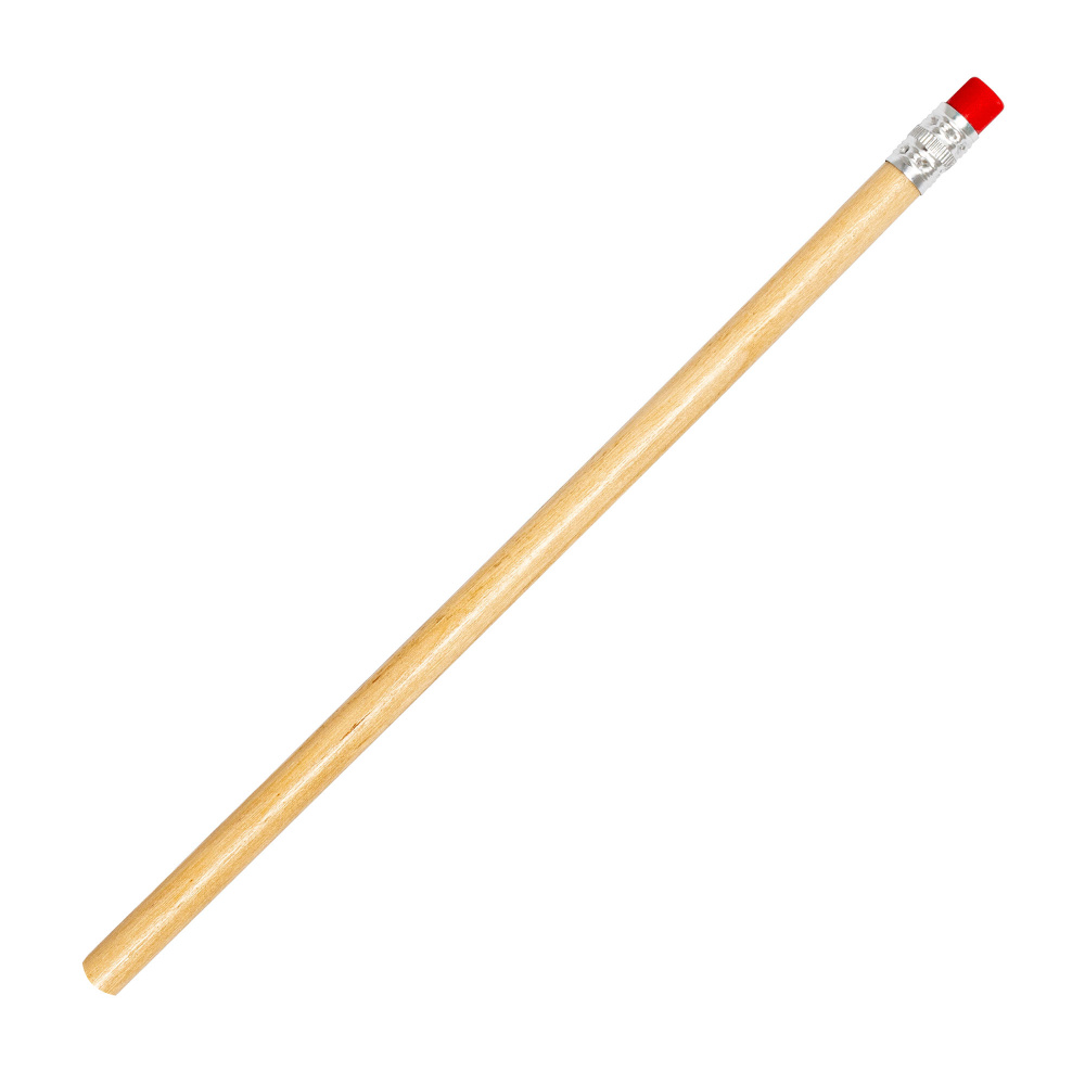 Logo trade promotional gift photo of: Pencil with eraser HICKORY