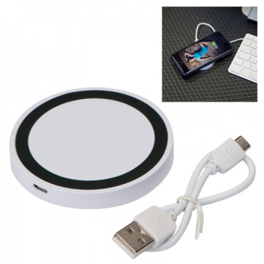 Logo trade promotional merchandise photo of: Induction charger KARTHAGO