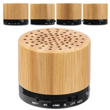 Logo trade promotional product photo of: Bamboo bluetooth speaker FLEEDWOOD