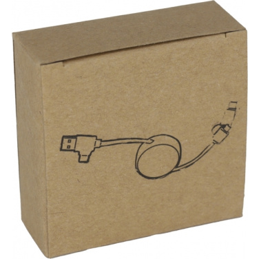 Logo trade corporate gifts picture of: Bamboo charging cable GRONINGEN