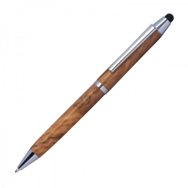 Logotrade promotional merchandise picture of: Wooden ballpen with touch function ERFURT