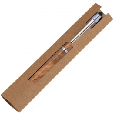 Logo trade promotional items image of: Wooden ballpen with touch function ERFURT